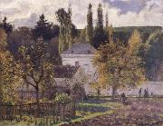 Camille Pissarro Villa at L-Hermitage,Pontoise Maison bourgeoise a L-Hermitage,Pontoise oil painting